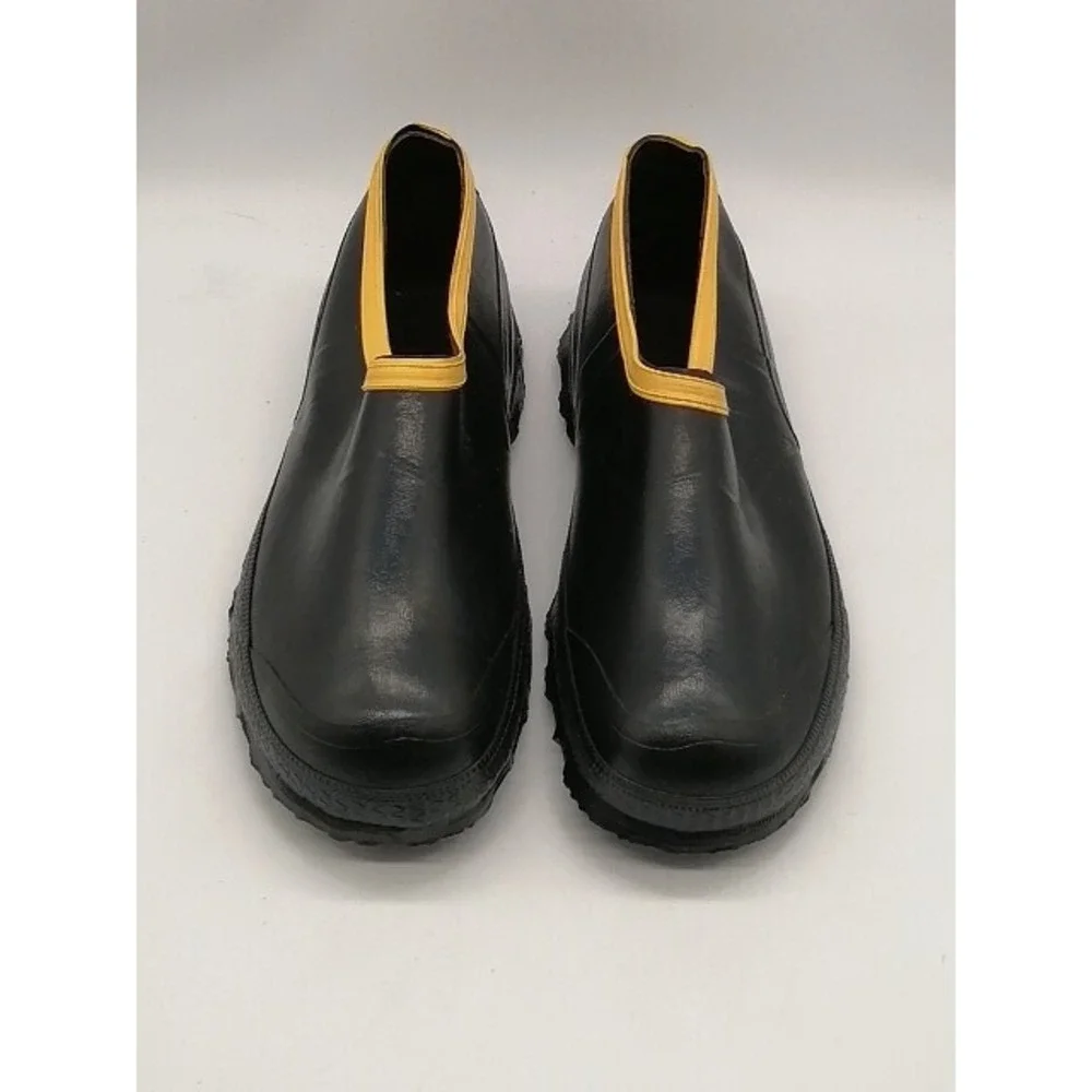 Lacrosse Boots Mens Black 8 Rubber Overshoes Pull On Waterproof Low Top NEW